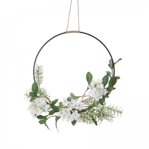 CF01240 Artificial snow cherry blossom artemisia grass half garland wall hanging for Wedding Decoration Background