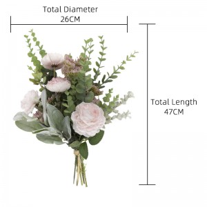 CF01029 ช่อดอกไม้ประดิษฐ์ดอกโบตั๋นตกแต่งงานแต่งงานขายร้อน