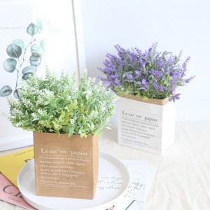 MW05554 Lavender ທຽມ Bunch Floral ພາດສະຕິກ Bush ປະດັບດອກໄມ້ & Wreaths Wedding CALLA ກ່ອງດອກໄມ້ Carton ຄົນອັບເດດ:
