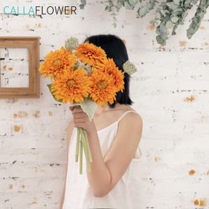 MW80001 Artificial Flower Sunflower Factory Direkte ferkeap Dekorative Flower Garden Wedding Decoration