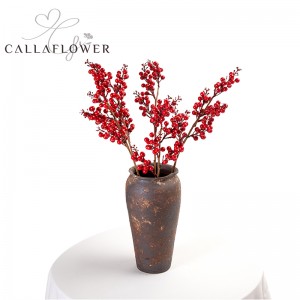 MW61211 umělá květina bobule Red Berry Populární vánoční dekorace Slavnostní dekorace
