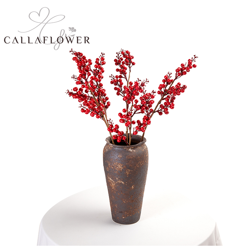 MW61211 artificial flower berry Red Berry Popular Christmas Decoration Festive Decorations