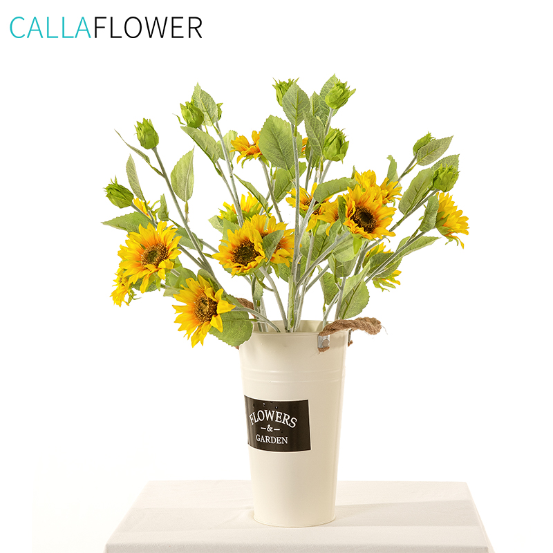 YC1057 زهرة عباد الشمس الاصطناعية لوازم الزفاف عالية الجودة الزهور والنباتات الزخرفية