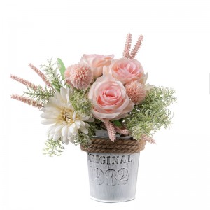 ЦФ01201 Вештачка ружа, хризантема, букет маслачака, нови дизајн свадбени букет свиленог цвећа