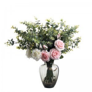 DY1-2300 باقة زهور جذعية طويلة من الورد الاصطناعي الجميل لتزيين حفلات الزفاف المنزلية