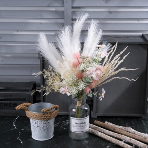 CF01327 Xina Venda directa de fàbrica de seda artificial Pampas Bola de plàstic Crisantem Astilbe amb flocat per a la festa del festival