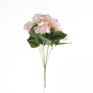 Tissu de fleurs artificielles populaire MW52705, lot d'hortensia à 7 fourches pour décoration de jardin et de mariage