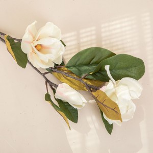 DY1-1131 Real touch China Magnolia Silk Flower christmas stem arranzjeminten dekoraasjes