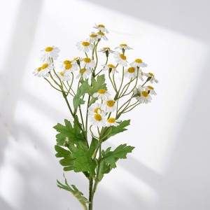 MW66001 Engros 53 cm ægte stof Gul Faux dekorativ Gerbera Daisy Silkekrysantemum til bryllupsdekoration