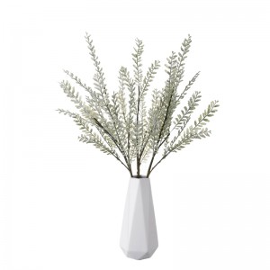 MW09101 Artificial Flower Single stem of Fuzzy Flocking Maidenhair Fern Plastic Colorful Plant Decoration for Home Kitchen Party