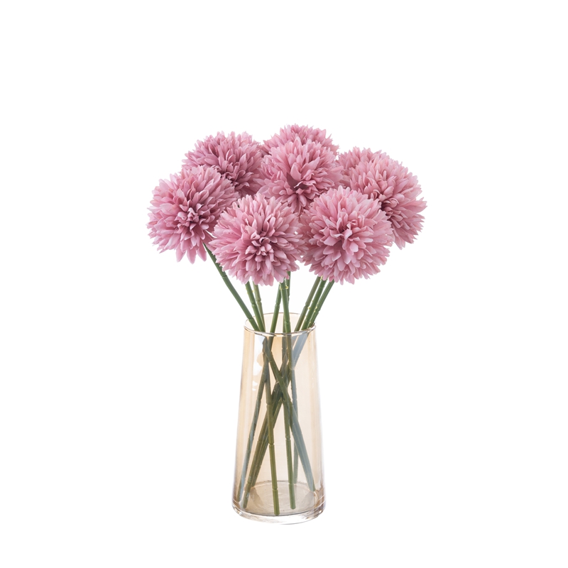 MW83116-1 Mătase roz închis păpădie artificială crizantemă bilă hortensie pentru acasă, grădină, petrecere, nuntă, decorare