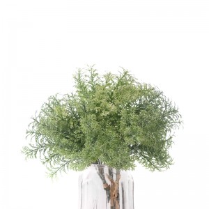 YC1076 atifisyèl flè Bouquet Wormwood zèb plant cho vann flè dekoratif ak plant