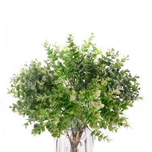 YC1078 Bouquet flè atifisyèl Eucalyptus cho vann flè dekoratif ak plant