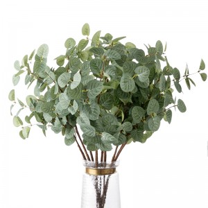 MW61216 인공 식물 유칼립투스 단일 분기 이동식 줄기 뜨거운 판매 장식 꽃과 식물