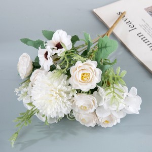 MW95001 Artificial Flower Bouquet Stof Rose Dandelion Bunch foar Home Party Wedding Decoration