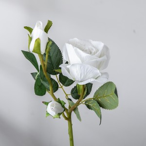 MW03335 Artificial Flowers Wedding Party Decoration Long Stem Preserved Rose Spray With Bud