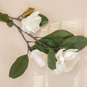 DY1-1131 Real touch China Magnolia Silk Flower arranjos de haste de natal decorações