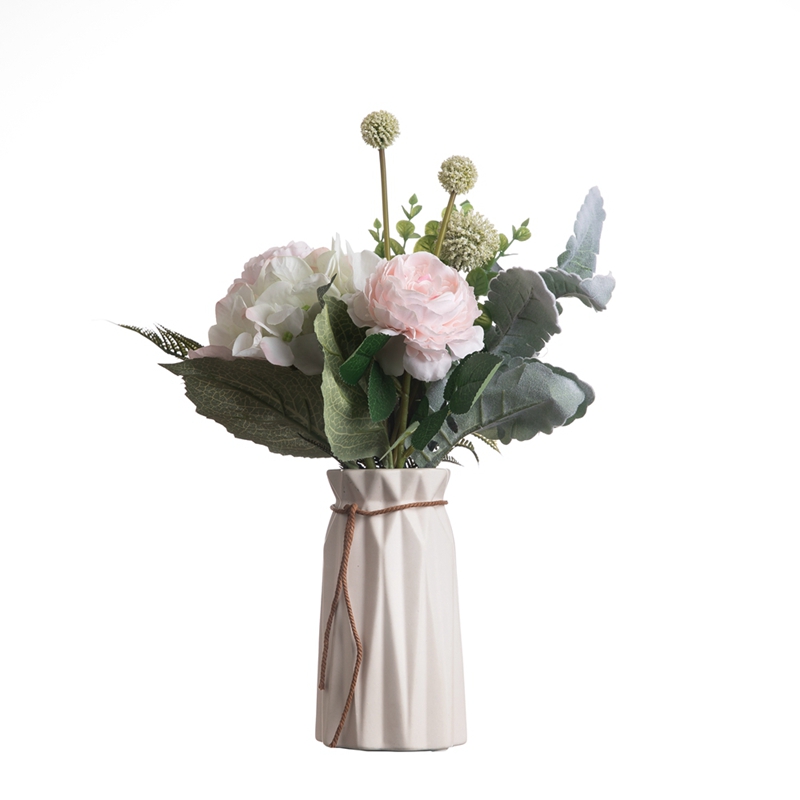CF01073 Kënschtlech Rose Hydrangea Bouquet Neien Design Vältesdag Kaddo Gaart Hochzäit Dekoratioun