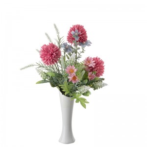 CF01285A Dandelion Ball Chrysanthemum Artificial Flower Bouquet MINI DIY Bunch Flowers Mokhabiso oa Mokete oa Lehae oa Ofisi ea Tafole