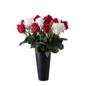 MW60002 Real Touch Rose Fiore di Seta Artificiale Disponibile in Magazzina per a Decorazione di Matrimoniu Festa in Casa Eventu di San Valentinu