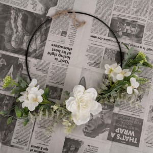 CF01039 Künstlicher weißer Kamelienkranz, neues Design, dekorative Blumen und Pflanzen