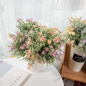 GF15956B Umelé plastové kvety sedmokrásky Divoká chryzantéma Kvetinová kytica Svadobná výzdoba domu