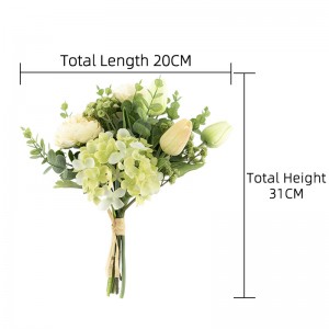 CF01071 Artificial Lotus Tulip Hydrangea Bouquet Dealbhadh Ùr Bridal Bouquet