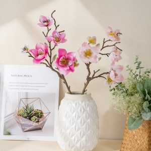 Vase à fleurs artificielles Franlica, fleur de magnolia unique professionnelle, décoration de mariage, YC1025