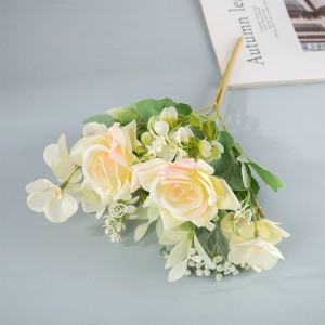 MW95002 mesterséges rózsa csokor 7 színben, teljes hossz 29,5 cm otthoni parti esküvői dekorációhoz