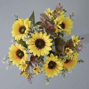 CL06001 Artificial Flower Bouquet Sunflower Chrysanthemum Gerbera Fall Party Gida Kayan Ado Faux Flower Adona
