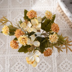 MW66003 ขายส่งผ้าประดิษฐ์ Ball Chrysanthemum ผ้าไหม Dliac พลาสติกดอกไม้สำหรับงานแต่งงานตกแต่ง Party Home