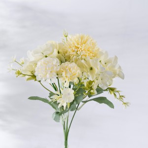 MW66668 ดอกไม้ประดิษฐ์ราคาถูก Dandelion Bulb MINI ช่อดอกไม้ไฮเดรนเยียขนาดเล็กสำหรับ DIY Event Centerpieces