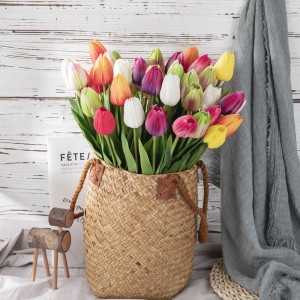 MW54102 Tulipas PU feitas à mão Artificial Real Touch Flor de casamento Mini tulipa para decoração de casa