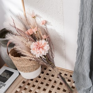 CF01164 Букет от изкуствени далии и диви хризантеми, нов дизайн, декоративни цветя и растения
