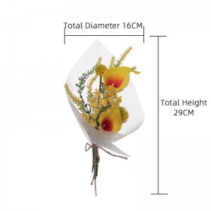 CF01099 Künstlicher Calla-Lilien-Dornenball-Blumenstrauß, neues Design, dekorative Blumen und Pflanzen