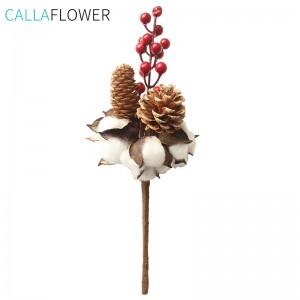 MW61199 Beautiful artificial Cotton Berry flower christmas wall decoration for home wedding party