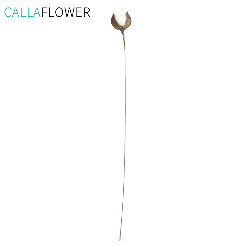 MW61101 Artificial Flower Branch Natural Single Cotton Stem For Wedding Party Home Office Decoration