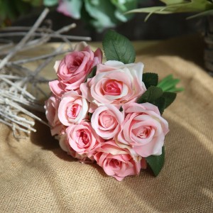 GF12504 mākslīgo ziedu rūpnīcas rožu pušķis kāzu dekorācijas ziedu līgava izgatavots Ķīnā
