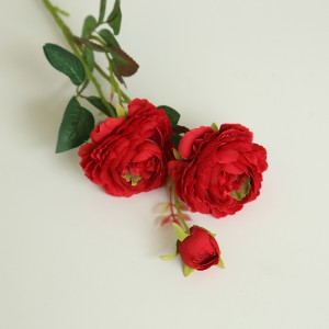 MW51010 Bryllupsdekoration Kunstig blomst Støvet Pink Lange Silke Roser Enkelt stilke med knopper