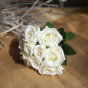 GF12504 artificial flower factory rose bouquet wedding decoration ruva mwenga wakaitwa kuChina