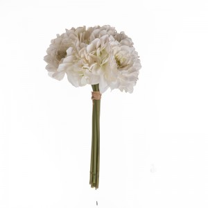 MW52710 bouquet de tissu artificiel en gros de 2 grands dahlias et 3 hortensias pour la décoration de mariage de fête à la maison