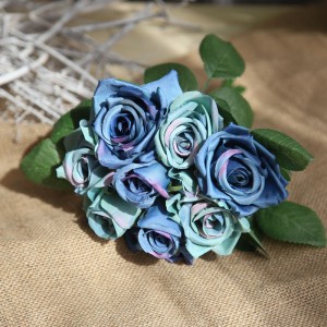 GF12504 artificial flower factory rose bouquet wedding decoration flower bride made in China