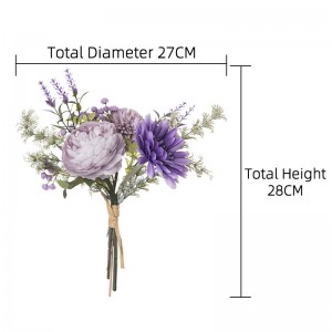 CF01108 Artificial Flower Bouquet Gerbera Tea Rose Dandelion New Design Wedding Supplies