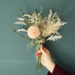 ИЦ1002 Хандмеаде Астилбе еукалиптус Вештачки букет помпон цвет за венчање украсно цвеће и венци ЦАЛЛА цвет