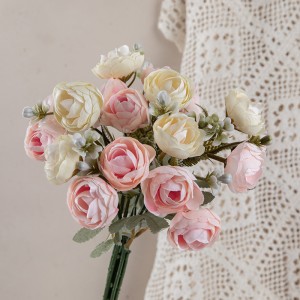 MW83113 Artificial paj bouquet Rose Nrov Valentine hnub khoom plig Silk Paj