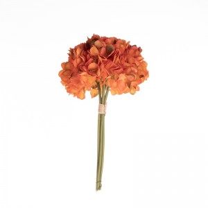 MW52716 Vải nhân tạo Bó hoa cẩm tú cầu bốn đầu 19 màu có sẵn để trang trí tiệc cưới tại nhà