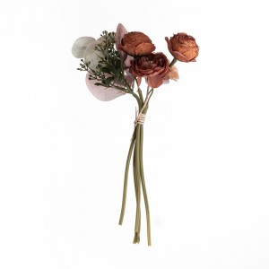 Bouquet de Lotus camélia en tissu artificiel, nouveau Design, décoration pour la maison, fête de mariage, MW83502