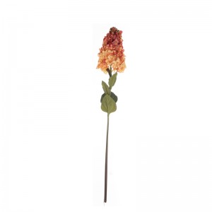 MW52706 Artefarita Flora Ŝtofo Turforma Hortensio Ununura Longo 88cm por Geedziĝa Dekoracio
