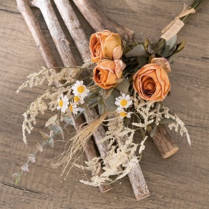 MW57894 خمر بوكيه ورد صناعي الحرير الزهور باقات لباقات زفاف المنزل المطبخ حديقة الطرف الديكور
