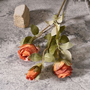 MW66008 Fiore di seta artificiale Autunno 2 teste 1 germoglio Ramo di rosa per bouquet da sposa fai da te Centrotavola Decorazioni per la casa